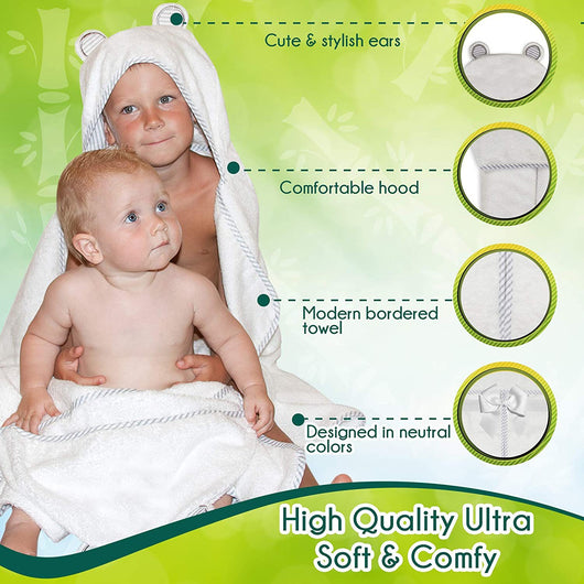 Toalla de Baño Infantil con Capucha Orejas de Osito - Bata Térmica Suave - Image 10
