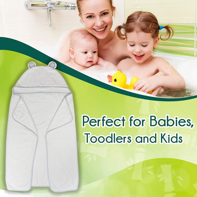 Toalla de Baño Infantil con Capucha Orejas de Osito - Bata Térmica Suave - Image 14
