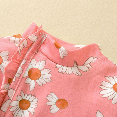 Mono para Bebé Niña Estampado Girasol con Mangas Volantes y Cierre Oculto - Image 17