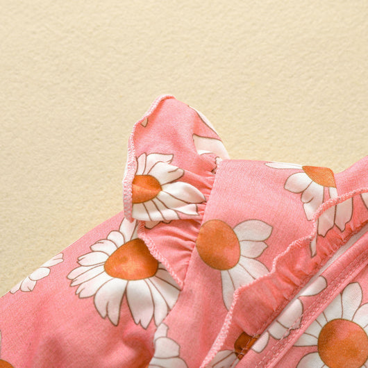 Mono para Bebé Niña Estampado Girasol con Mangas Volantes y Cierre Oculto - Image 18