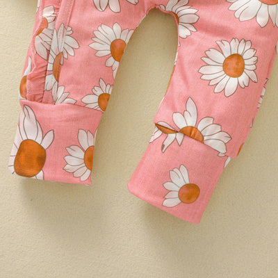 Mono para Bebé Niña Estampado Girasol con Mangas Volantes y Cierre Oculto - Image 22