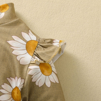 Mono para Bebé Niña Estampado Girasol con Mangas Volantes y Cierre Oculto - Image 27