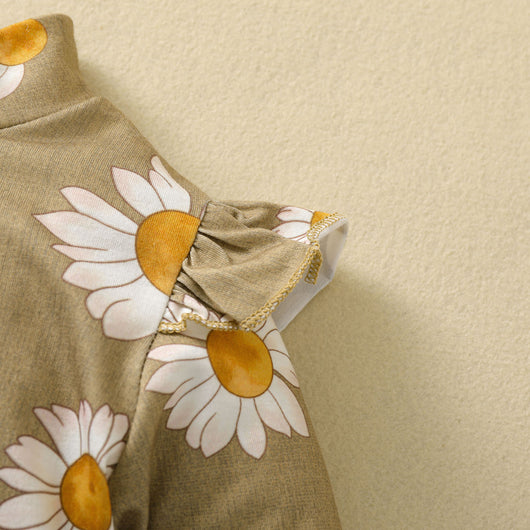 Mono para Bebé Niña Estampado Girasol con Mangas Volantes y Cierre Oculto - Image 27