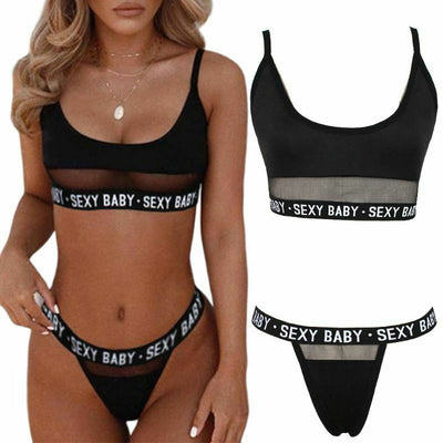 Bikini Calado con Letras Atrevidas y Corte Abierto - Image 8