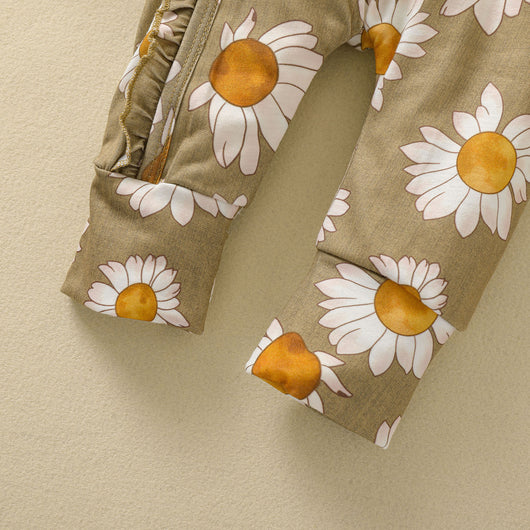 Mono para Bebé Niña Estampado Girasol con Mangas Volantes y Cierre Oculto - Image 32