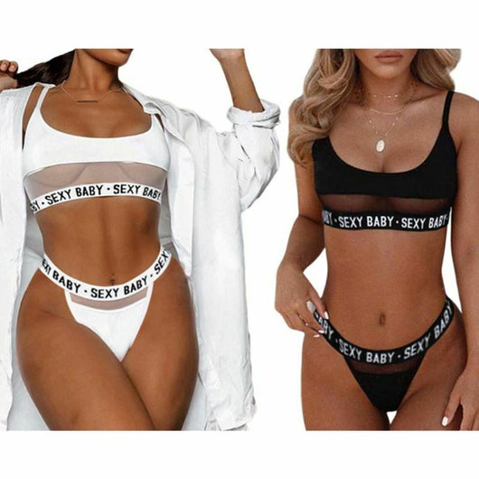 Bikini Calado con Letras Atrevidas y Corte Abierto - Image 10