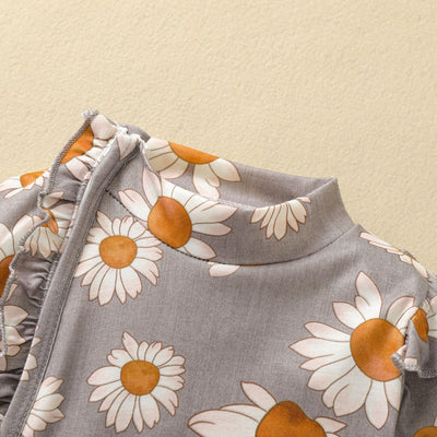 Mono para Bebé Niña Estampado Girasol con Mangas Volantes y Cierre Oculto - Image 36