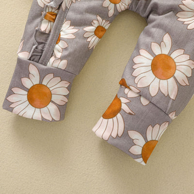 Mono para Bebé Niña Estampado Girasol con Mangas Volantes y Cierre Oculto - Image 38