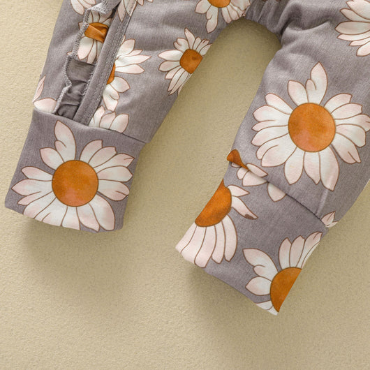 Mono para Bebé Niña Estampado Girasol con Mangas Volantes y Cierre Oculto - Image 38