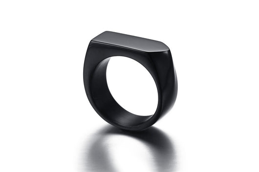 Anillo Cuadrado de Acero Inoxidable Negro para Hombre - Estilo Rock Vintage Hip Hop - Image 10