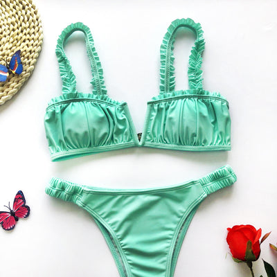 Bikini con Escote V y Volantes - Image 9