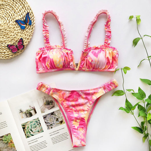 Bikini con Escote V y Volantes - Image 12