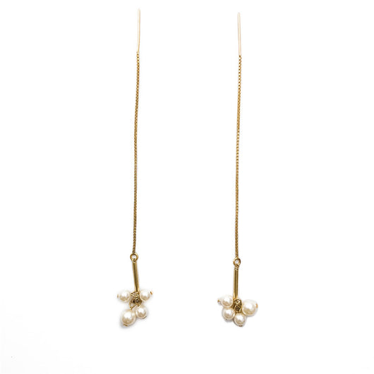 Aretes Largos Pearl Earline - Elegancia en Movimiento - Image 6