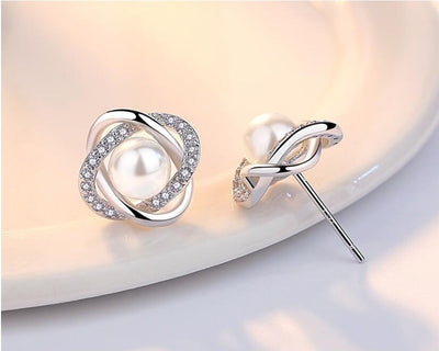 Aretes de Perla Concha con Giro Elegante - Image 10