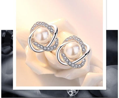 Aretes de Perla Concha con Giro Elegante - Image 11