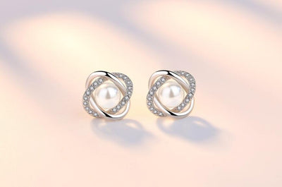 Aretes de Perla Concha con Giro Elegante - Image 14