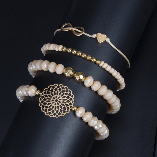 Pulsera de cuentas con lazo floral - Image 5
