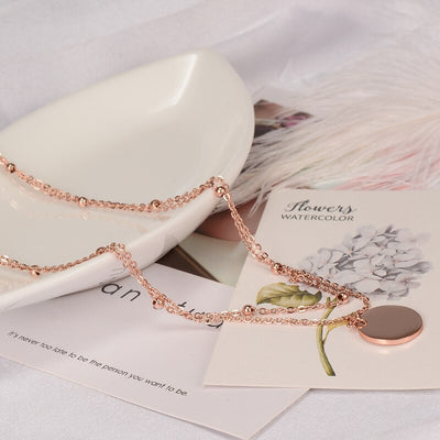 Collar Multicapa de Acero Titanio con Moneda y Perlas para Mujer - Image 12