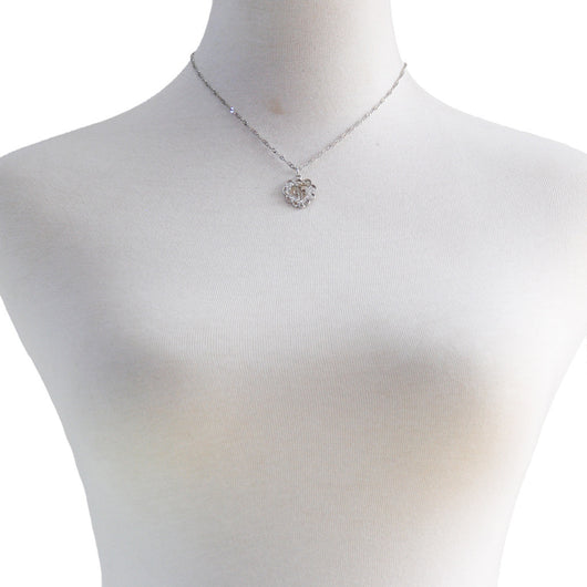 Collar Colgante de Corazón y Cruz en Tono Durazno - Image 9