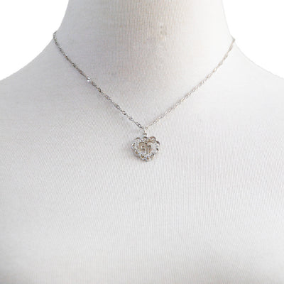 Collar Colgante de Corazón y Cruz en Tono Durazno - Image 14