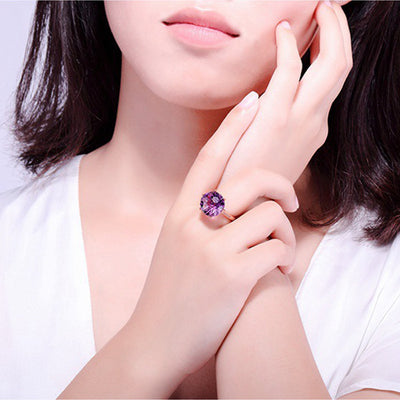 Anillo de Amatista con Diseño de Tortuga y Seis Garras - Image 9