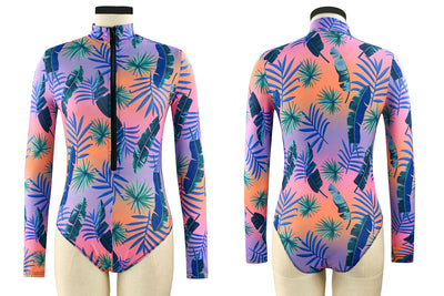 Traje de Baño Enterizo con Mangas Largas Estampado - Image 13