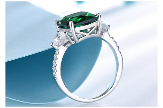 Anillo Colgante de Plata Esterlina con Esmeralda Nano - Image 11