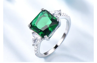 Anillo Colgante de Plata Esterlina con Esmeralda Nano - Image 12