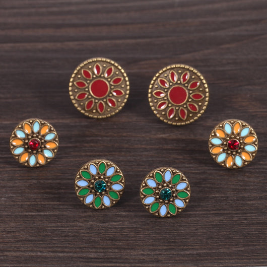 Aretes Gota de Color con Diamantes - Image 6