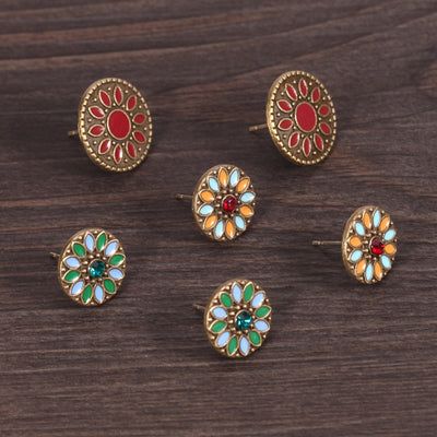 Aretes Gota de Color con Diamantes - Image 8