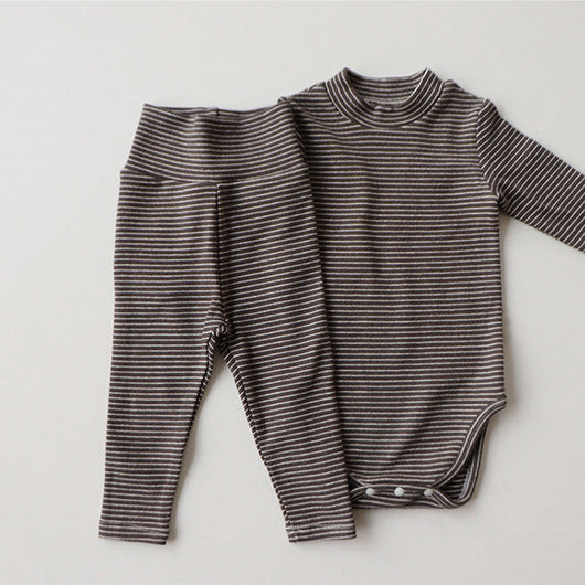 Conjunto de Pantalones Protectores de Cintura Alta para Bebé con Rayas - Image 14