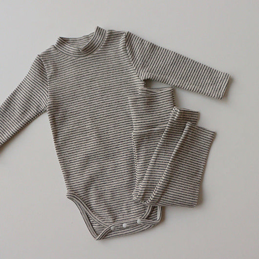 Conjunto de Pantalones Protectores de Cintura Alta para Bebé con Rayas - Image 17
