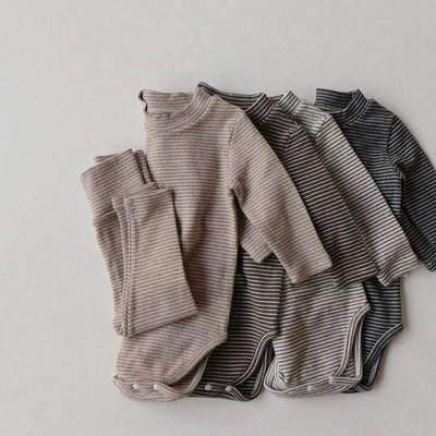 Conjunto de Pantalones Protectores de Cintura Alta para Bebé con Rayas - Image 18