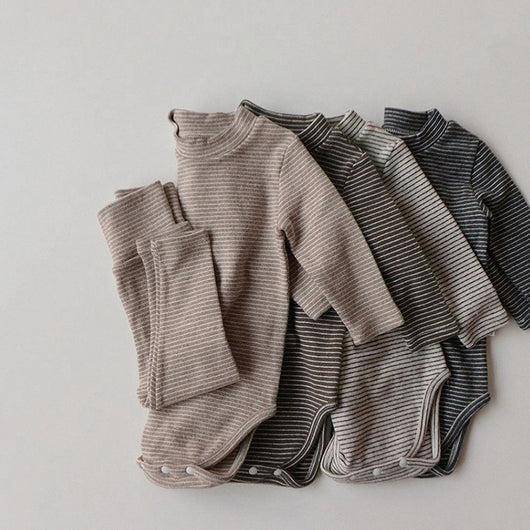 Conjunto de Pantalones Protectores de Cintura Alta para Bebé con Rayas - Image 18