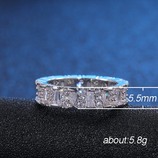 Anillo de Diamantes AA con Circonita Irregular - Image 5