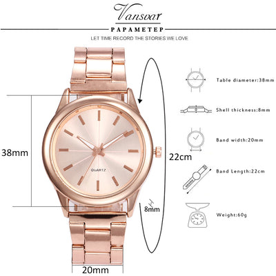 Reloj de Pulsera para Mujer Acero Inoxidable Casual Cuarzo - Image 4