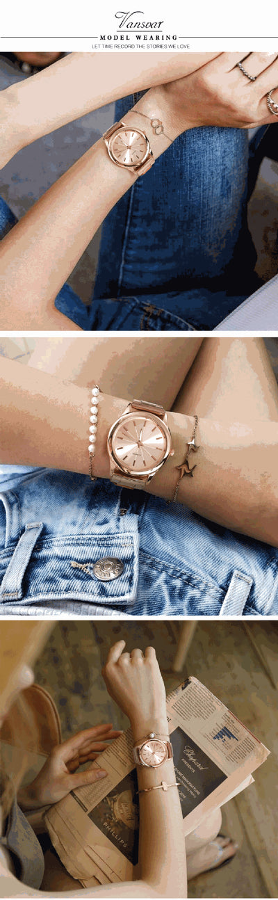 Reloj de Pulsera para Mujer Acero Inoxidable Casual Cuarzo - Image 7