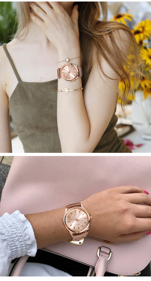 Reloj de Pulsera para Mujer Acero Inoxidable Casual Cuarzo - Image 8
