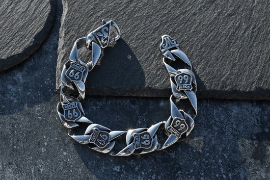 Pulsera Route 66 Acero Titanio - Image 13