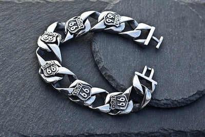 Pulsera Route 66 Acero Titanio - Image 24