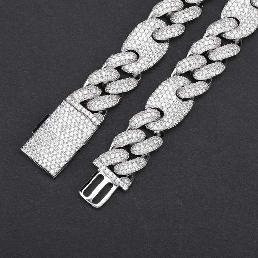 Cadena Hip Hop con Broche de Caja Grande y Circonitas - Diseño Nariz de Cerdo - Image 16