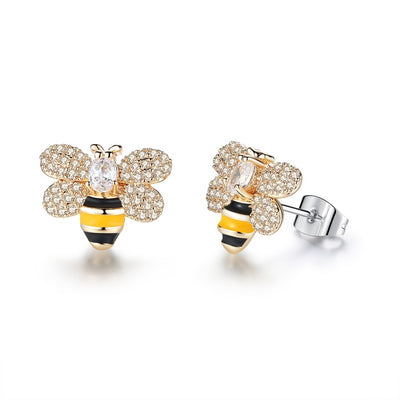 Pendientes de Abeja con Cristales Estilo Coreano - 3 Diseños Elegantes - Image 8