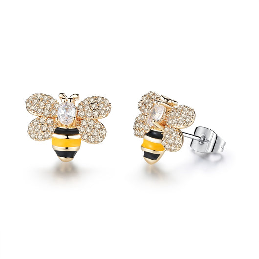 Pendientes de Abeja con Cristales Estilo Coreano - 3 Diseños Elegantes - Image 8
