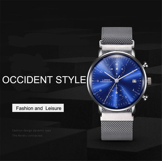 Reloj Deportivo de Cuarzo para Hombre con Banda de Acero Inoxidable Resistente al Agua - Image 6