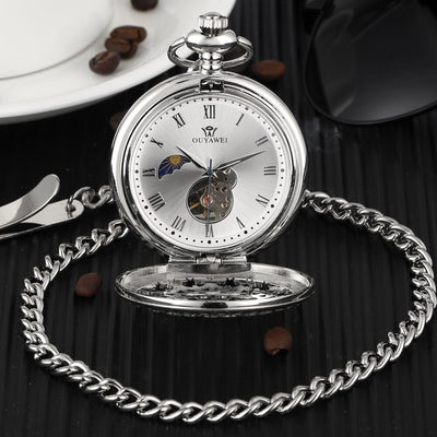 Reloj de Bolsillo Mecánico con Números Romanos - Image 11
