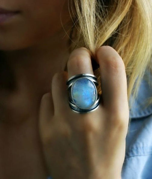 Anillo de Piedra de Luna Multicolor - Image 11