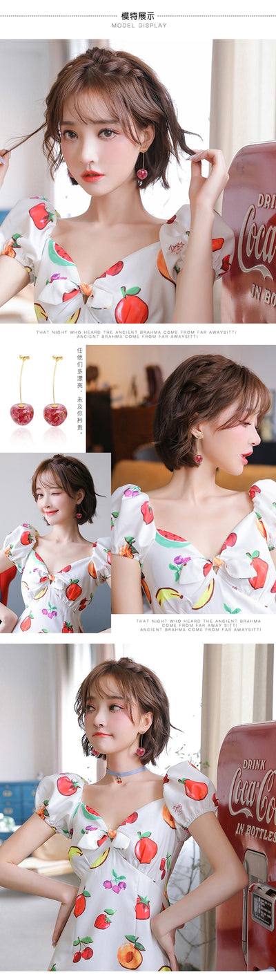 Aretes Colgantes de Cereza con Elegancia Francesa - Image 11