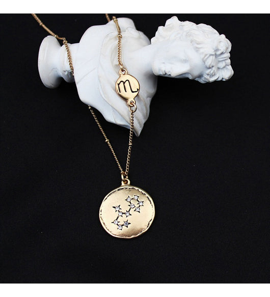 Colgante Dorado de los 12 Signos del Zodiaco - Image 20