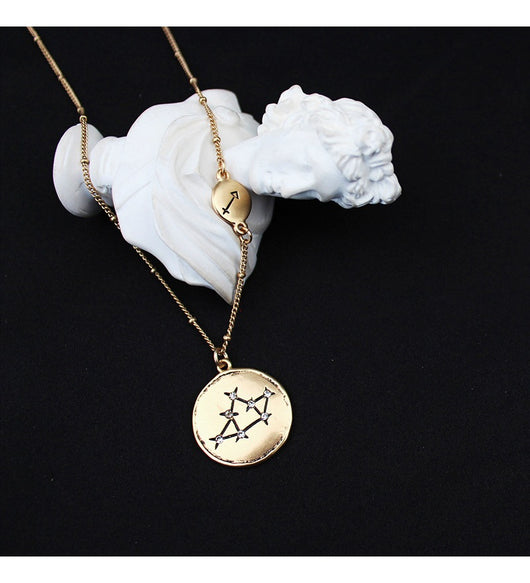 Colgante Dorado de los 12 Signos del Zodiaco - Image 22