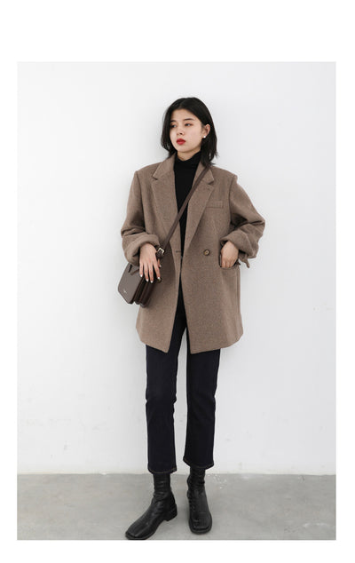 Blazer de Lana para Mujer con Hombros Anchos - Image 8